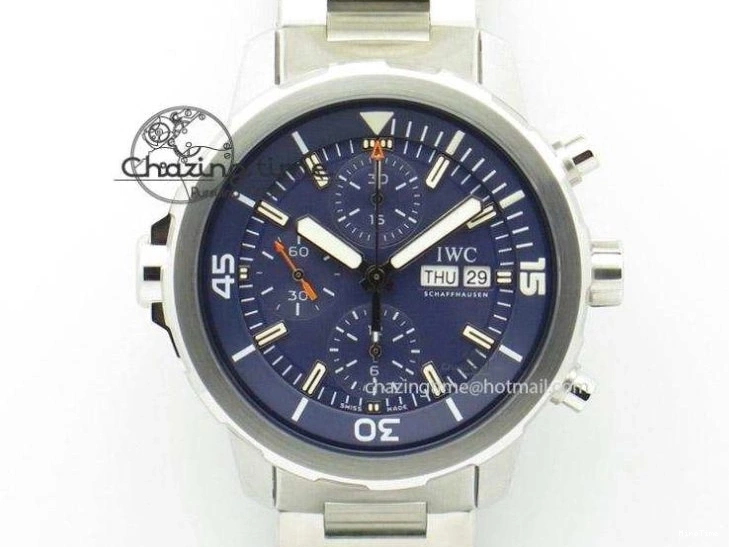 MIROTIME 0225 Aquatimer Chrono IW376803 V6F 1:1 Best Edition Black Dial On Rubber Strap A Stretchable 7280